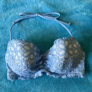 Victoria's Secret Blue Floral Bikini Top